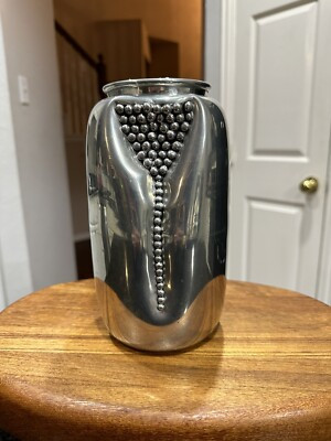 Vintage 1993 Leon Fontier Artist-Signed Pewter Vase Container 8” Tall EUC  | eBay | eBay US
