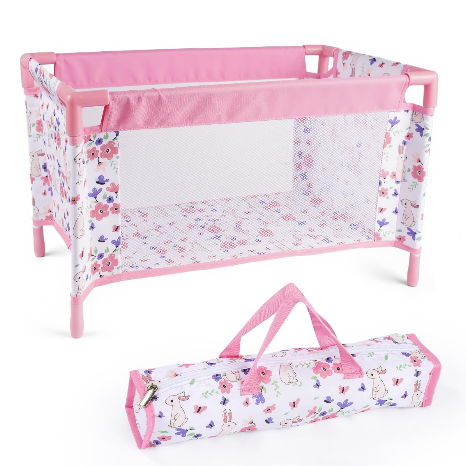 Reborn Baby Dolls Crib, Babys Doll Bed for 18 Inch Baby Dolls, Removable Babys Doll Playpen Toy C... | Amazon (US)