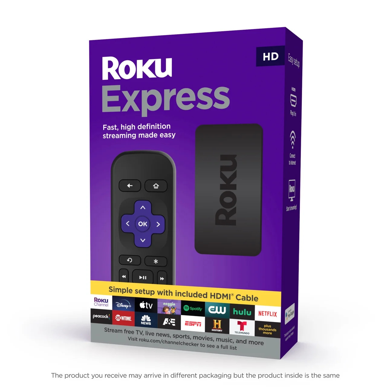 Roku Express | HD Streaming Media Player with High Speed HDMI Cable and Simple Remote | Walmart (US)