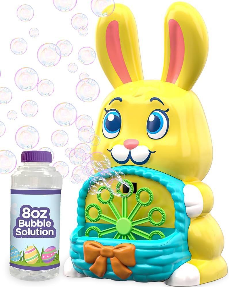 Move2Play Easter Bunny Bubble Blower | Easter Basket Stuffer | Easter Gifts for Kids | Bubble Mac... | Amazon (US)