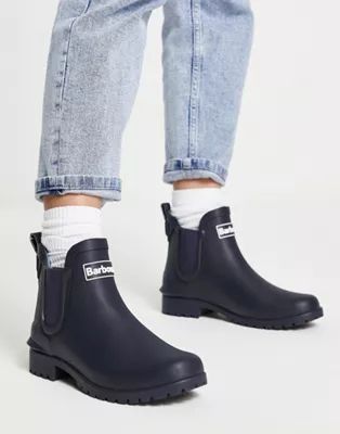 Barbour Wilton chelsea wellington boot in navy | ASOS (Global)