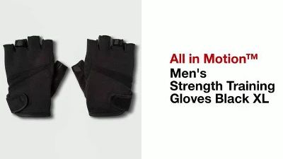 Men's Strength Training Gloves Black - All in Motion™ | Target