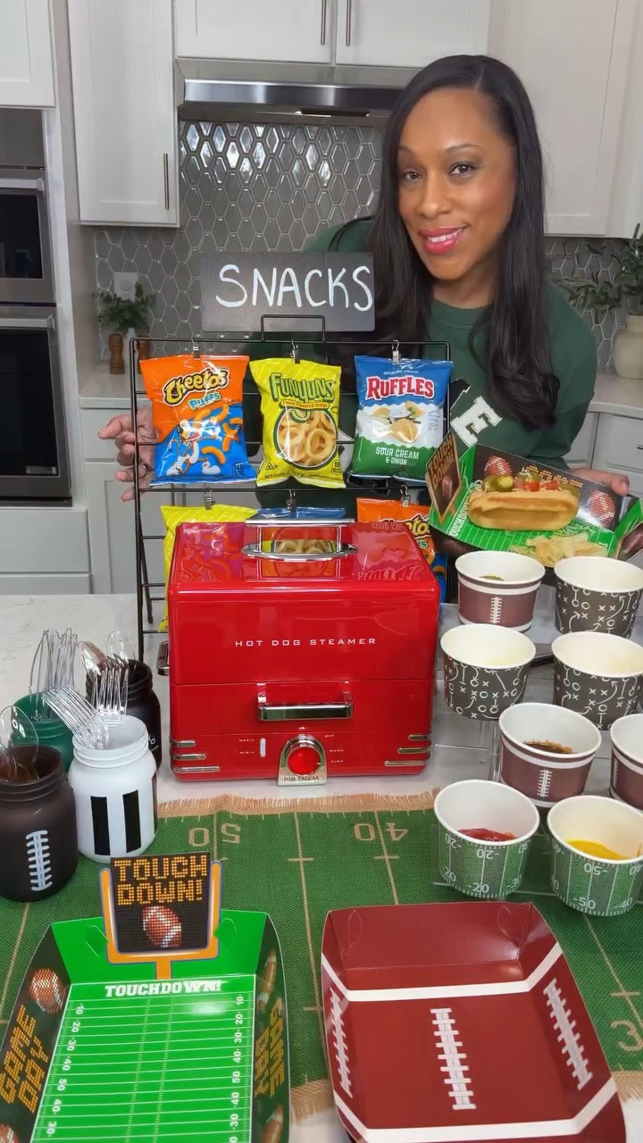 Here’s how I’m setting up my hot dog bar for game day 🌭
Perfect for a Super Bowl party or just watching the game with friends or family.

I love using the steamer because it cooks the hot dogs for me (one less thing to think about), and with this set up everyone gets to build their own hot dog with whatever toppings they want.

I am sharing everything I used for the set up.

Are you watching the Super Bowl… or really just there for the food? 😅

#gamedayeats #gameday #superbowlfood #gamedayfood #Super Bowl

#LTKSeasonal #LTKfoodie #LTKHome