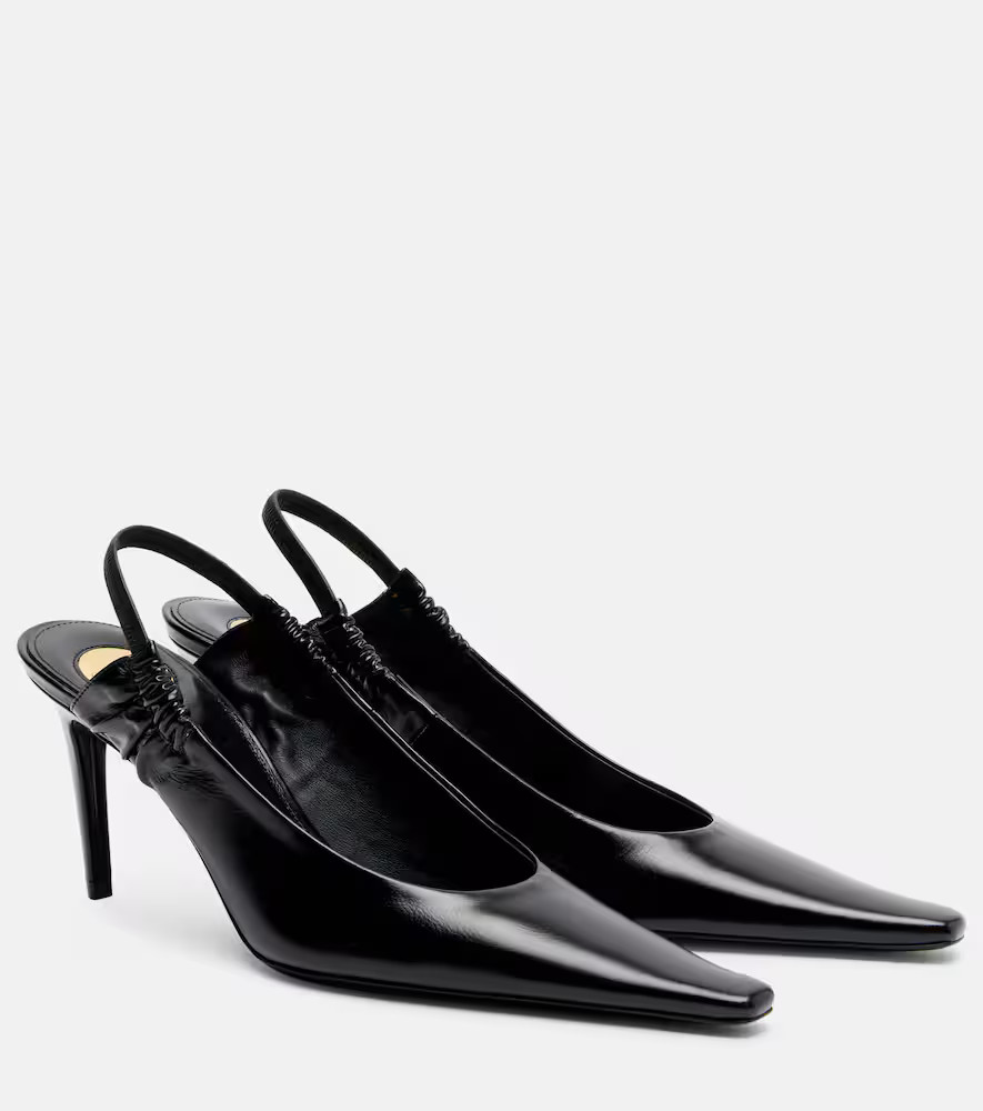 Saint Laurent Anne-Marie leather slingback pumps | Mytheresa (US/CA)