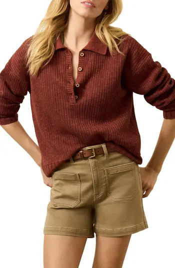 Miramar Linen & Organic Cotton Polo Sweater | Nordstrom