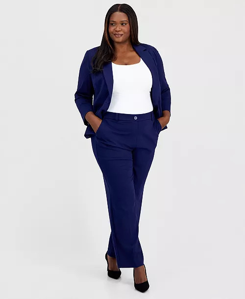 Plus Size High Rise Straight Leg Pants | Macy's