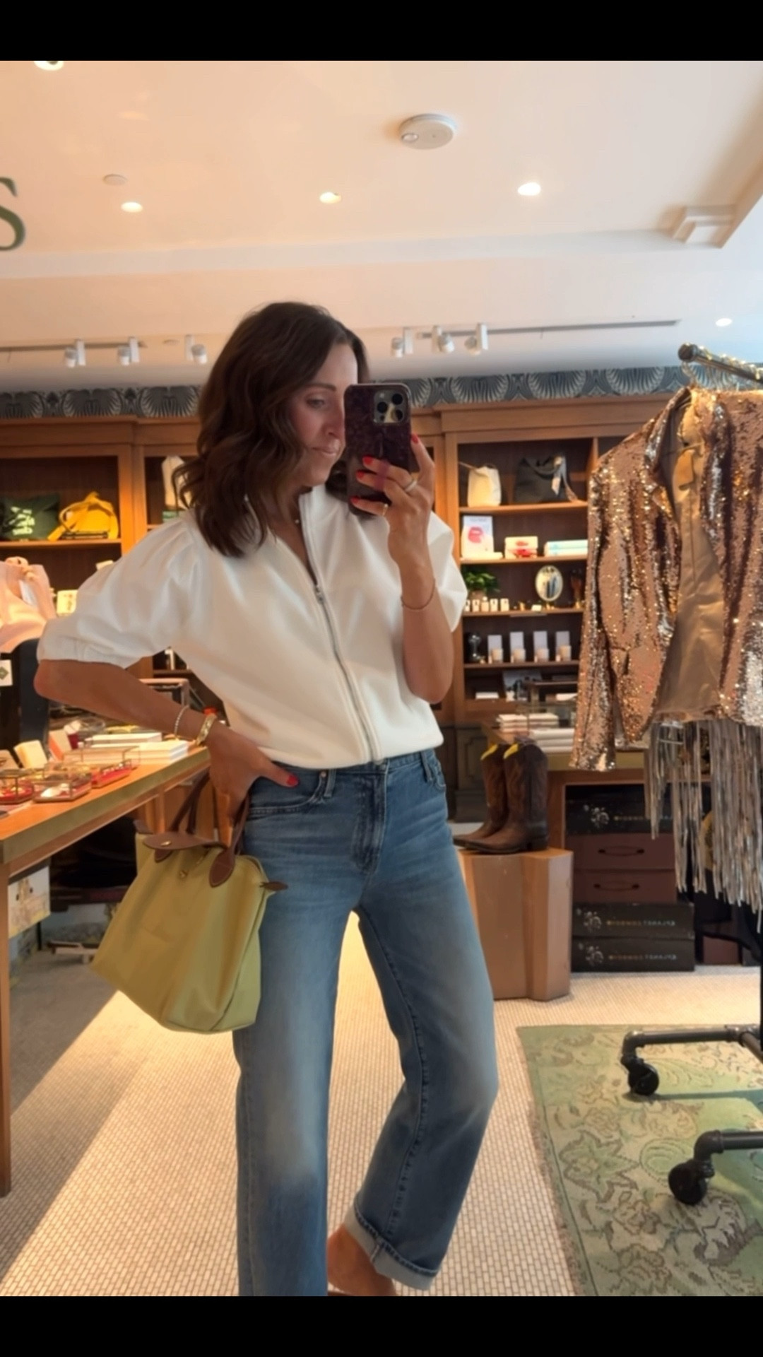 Casual in Nashville. Zippered sweatshirt. Weekend style. 
Sweatshirt S. Jeans TTS. 

#LTKootd #LTKSeasonal #LTKOver40