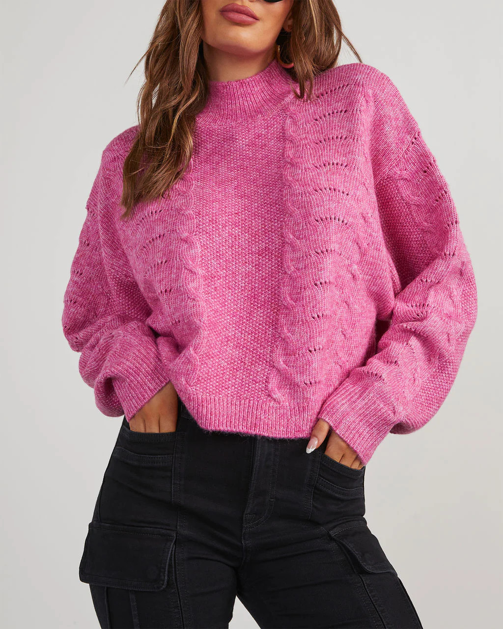 Marisse Mock Neck Knit Sweater | VICI