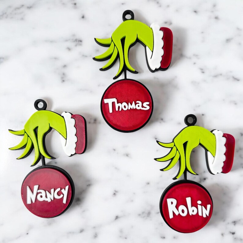Personalized Grinch Ornament grinch Hand Ornament grinch Christmas Personalized Holiday Gift grin... | Etsy (US)