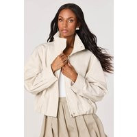 ASTR the Label | Cooper Oversized Bomber Jacket in Bone | Size M | ASTR The Label (US)