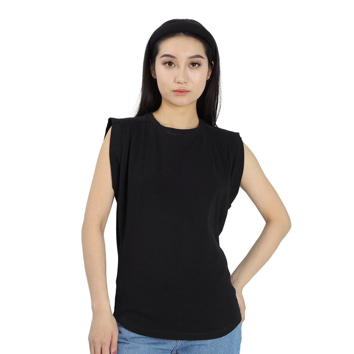 Isabel Marant Ladies Black Zutti Sleeveless Crew Neck Top, Size Large | Jomashop.com & JomaDeals.com