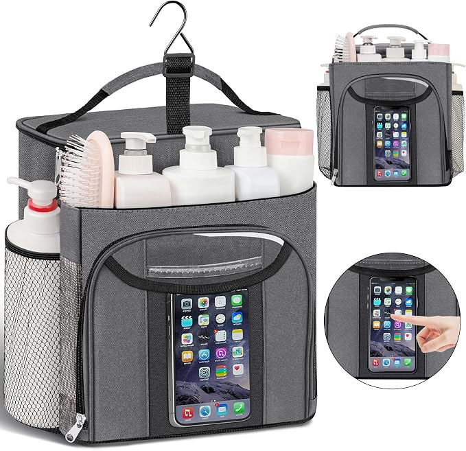 Attmu Shower Caddy Portable, Hanging Shower Bag for Dorm Room College, Large Capacity Quick Dry M... | Amazon (US)