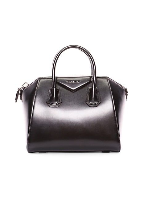 Small Antigona Glazed Leather Satchel | Saks Fifth Avenue