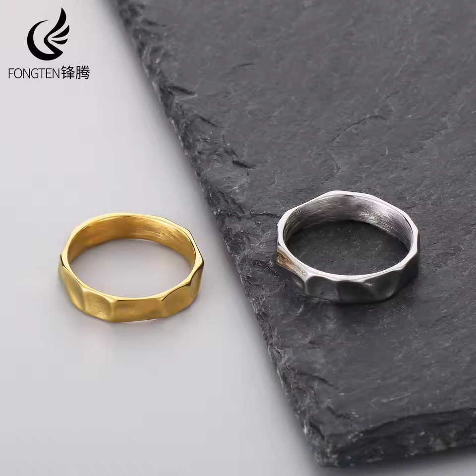 Fongten Thin Stainless Steel Ring For Men Geometric Punk Simple Finger Decoration Fashionable Par... | AliExpress (US)