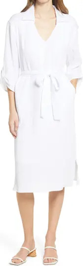 Fraiche by J Textured Midi Shirtdress | Nordstromrack | Nordstrom Rack