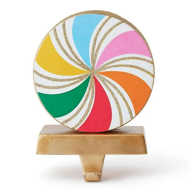 Packed Party Whimsy Resin Gold Candy Cane Christmas Stockings and Holders 0.28lb, 7.5” | Walmart (US)