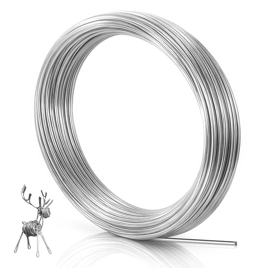 9 Gauge Bendable Aluminum Wire, 32.8 Feet Metal Craft Wire for Sculpting, DIY Jewelry Making, Dol... | Amazon (US)