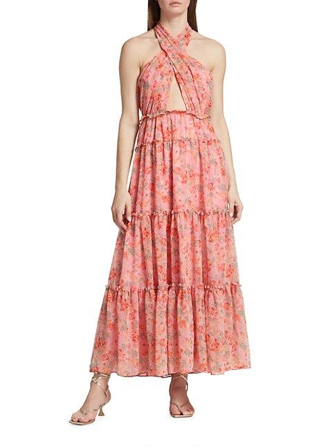 Jaidee Floral Halter Maxi Dress | Saks Fifth Avenue