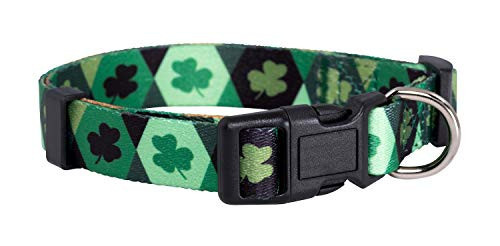 Native Pup St Patricks Dog Collar- Saint Patrick Green Shamrock Pet Collars- St. Patrick’s Lucky Irish- Cute Boy Girl Puppy Gift- Adjustable for Small, Medium, Large Breeds (Argyle, Medium) | Amazon (US)