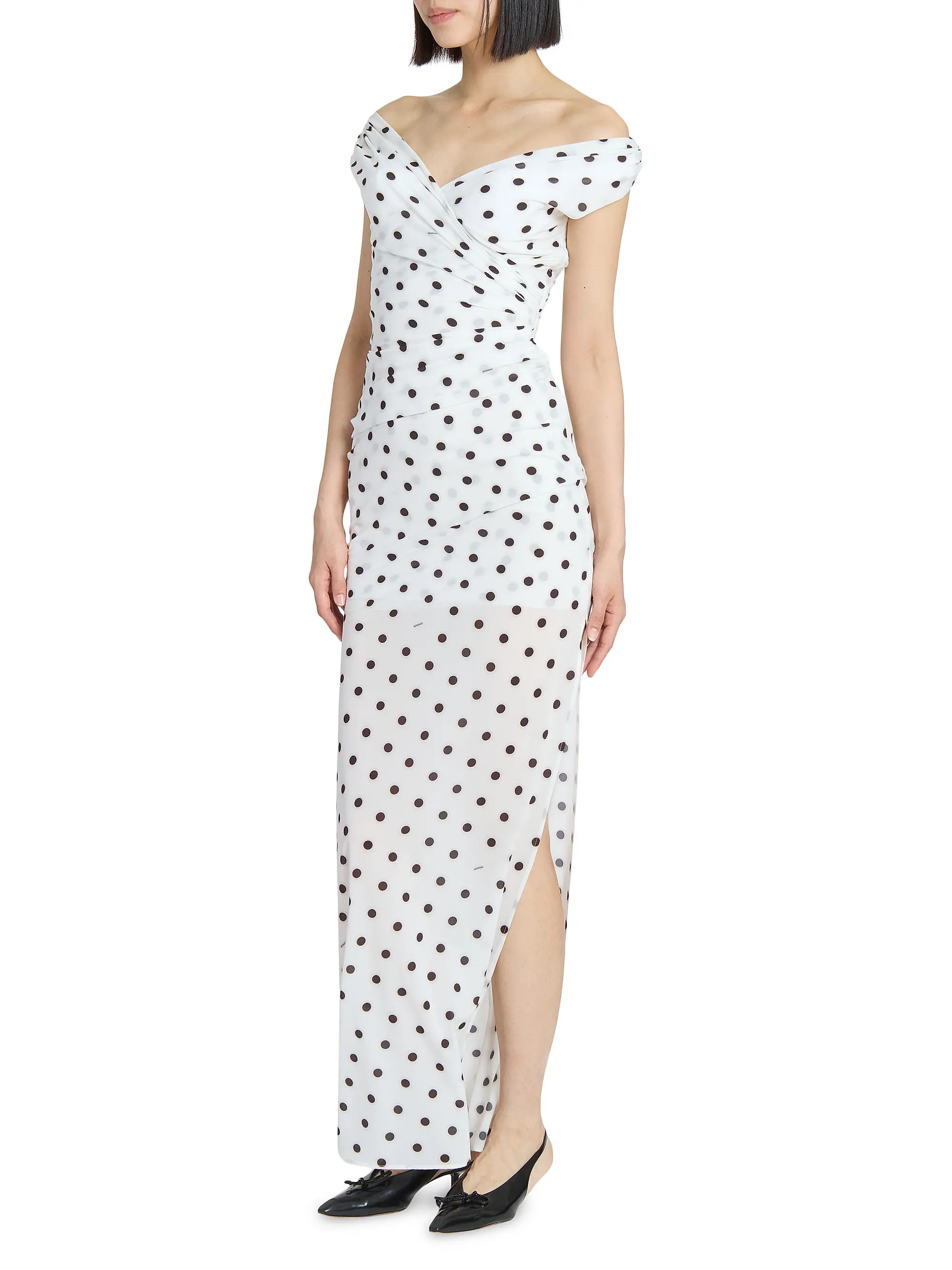 Jacquemus Rita Polka Dot Sheath Gown | Saks Fifth Avenue | Saks Fifth Avenue