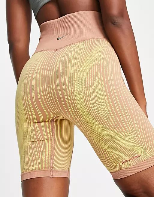 Nike Yoga ADV Dri-FIT high rise booty shorts in pink | ASOS (Global)