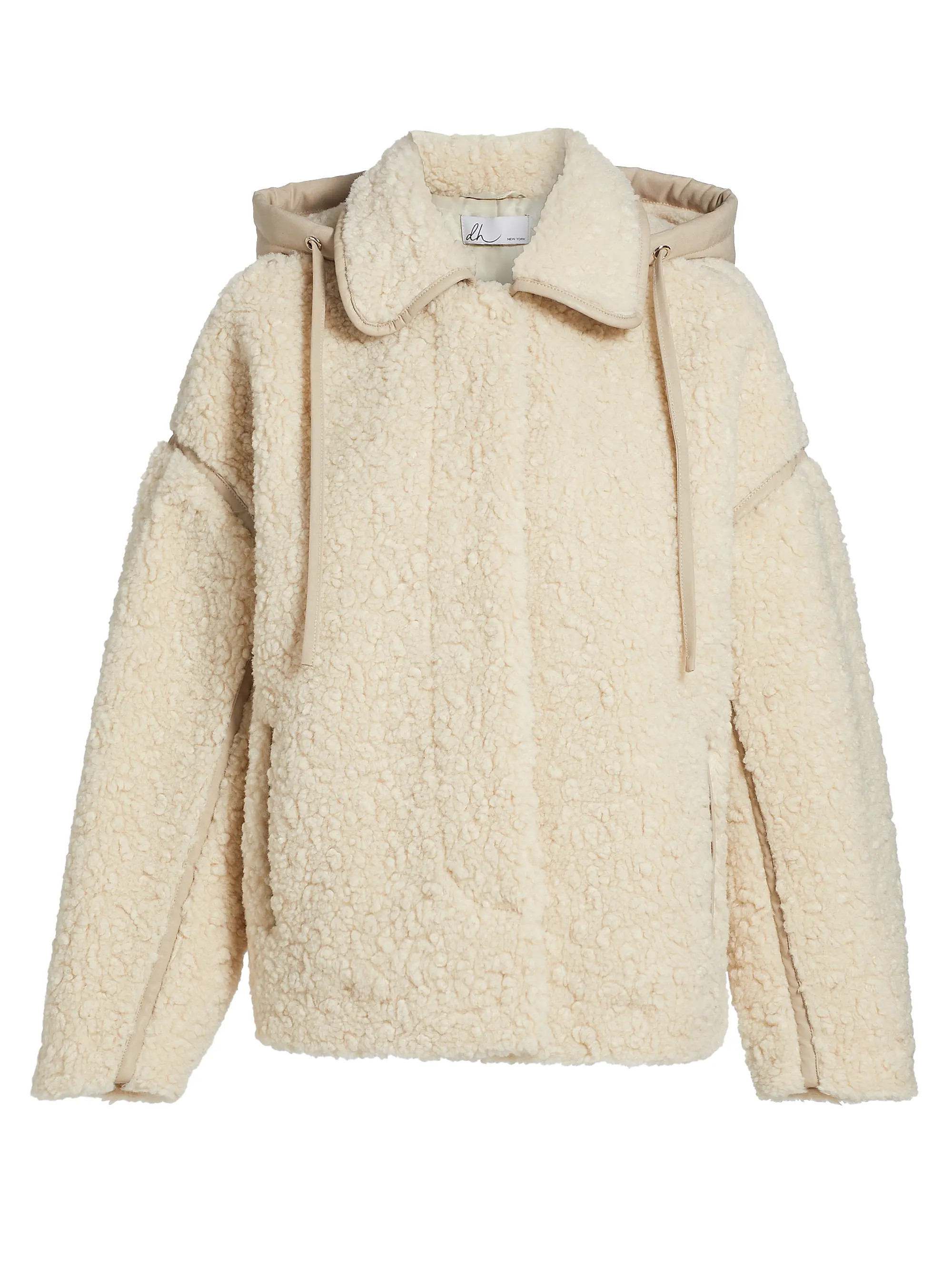 dh New York Kyle Faux-Shearling Hooded Jacket | Saks Fifth Avenue | Saks Fifth Avenue