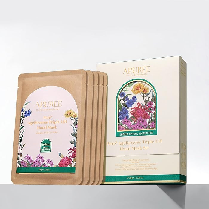 Apuree Anti Aging Hand Mask Gloves: 10-Minute Repair& Extra Moisture (5*30g)| for Severely Dry & ... | Amazon (US)