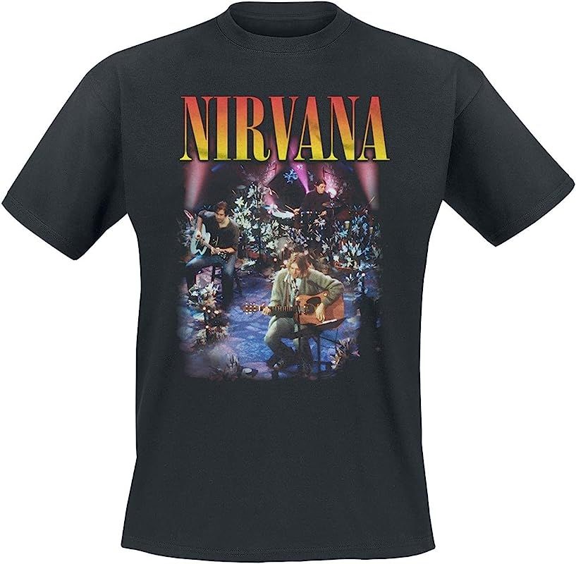 Nirvana Men's Unplugged Photo Slim Fit T-Shirt Black | Amazon (US)