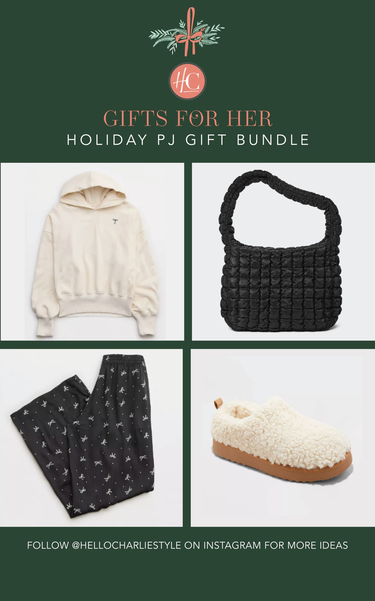 This is Charlie’s FAVORITE pajama set we put together. She loves comfy style and these satin pants are it! The hoodie is super soft and comfy and the delicate bow detail is perfection for the holidays. 


#LTKSeasonal #LTKHoliday #LTKGiftGuide