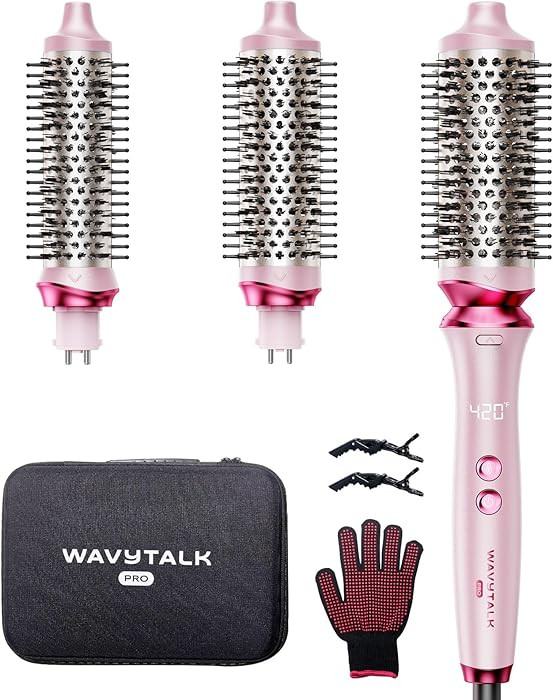Wavytalk Heatwave Pro Ionic Thermal Brush Set, 3-Size Heated Round Brush for Short to Long Hair, ... | Amazon (US)