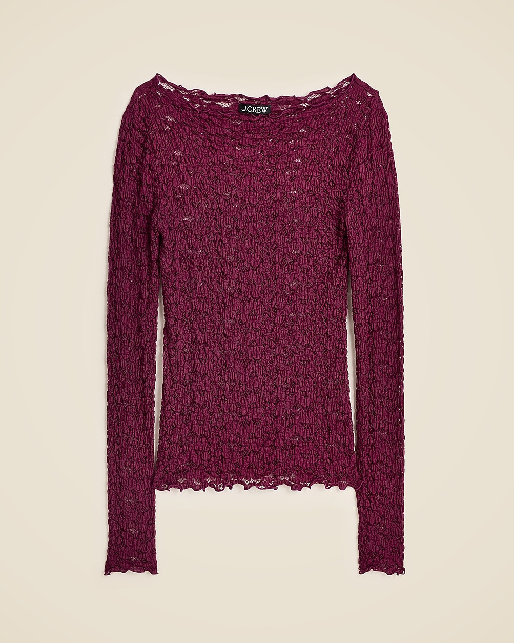 Lace boatneck top | J. Crew US