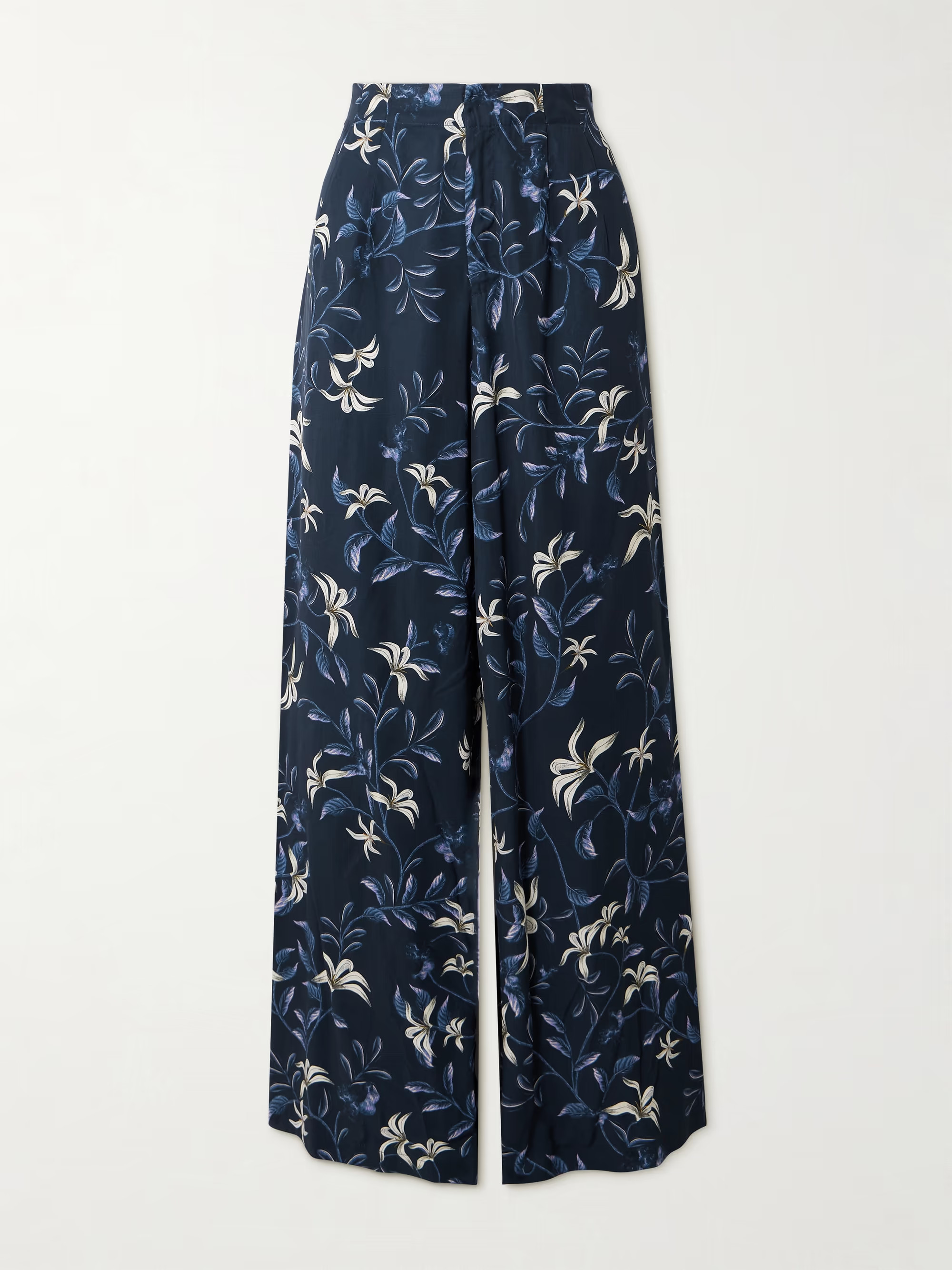 Piñon Café floral-print recycled-twill wide-leg pants | NET-A-PORTER (US)