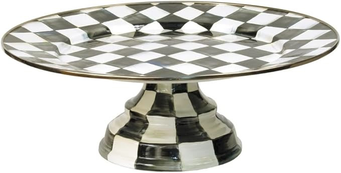 MACKENZIE-CHILDS Courtly Check Enamel Pedestal Platter - Large | Amazon (US)