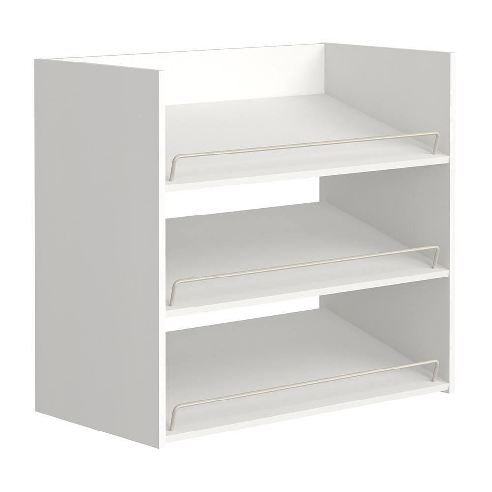 Impressions 3-Shelf White Shoe Organizer | The Home Depot