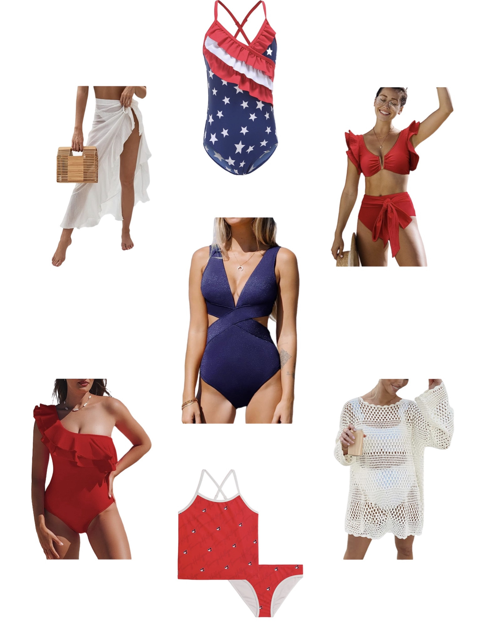 Cute Fourth of July swimsuits for you and your little girl! Obsessed with these options!! Can’t wait to snag a cover up and sarong. 

#LTKunder50 #LTKFind #LTKswim
