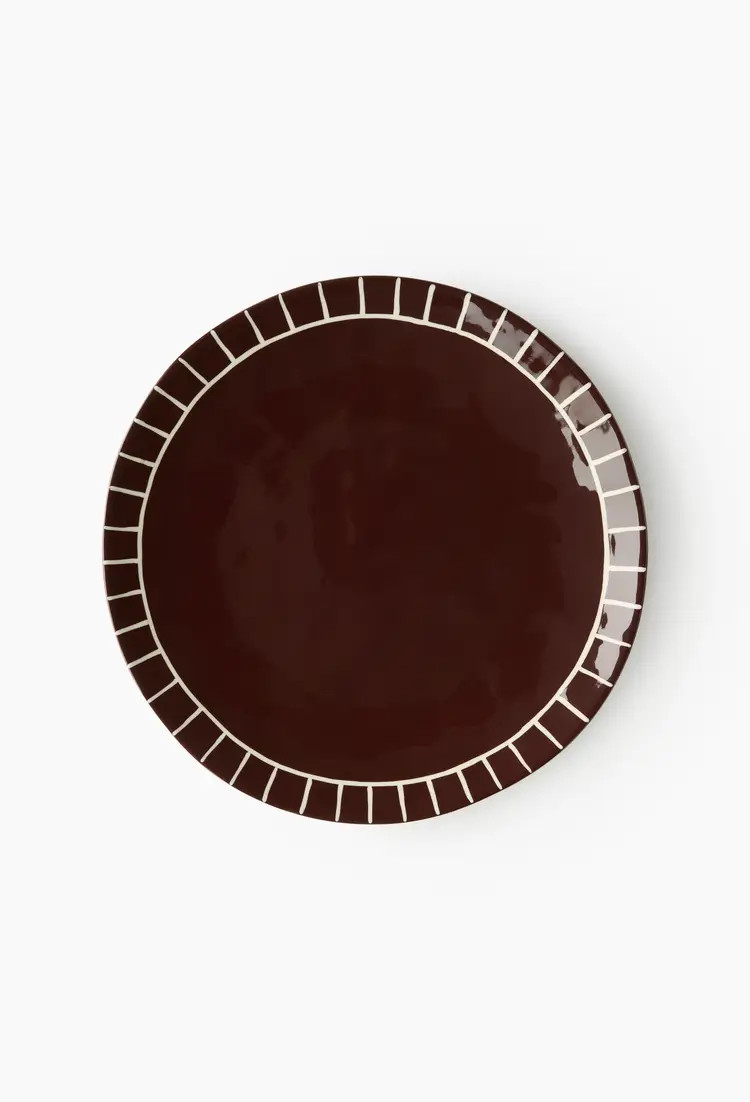 Lot de 4 - Assiette plate finition imprimée, 26cm | Monoprix Mode