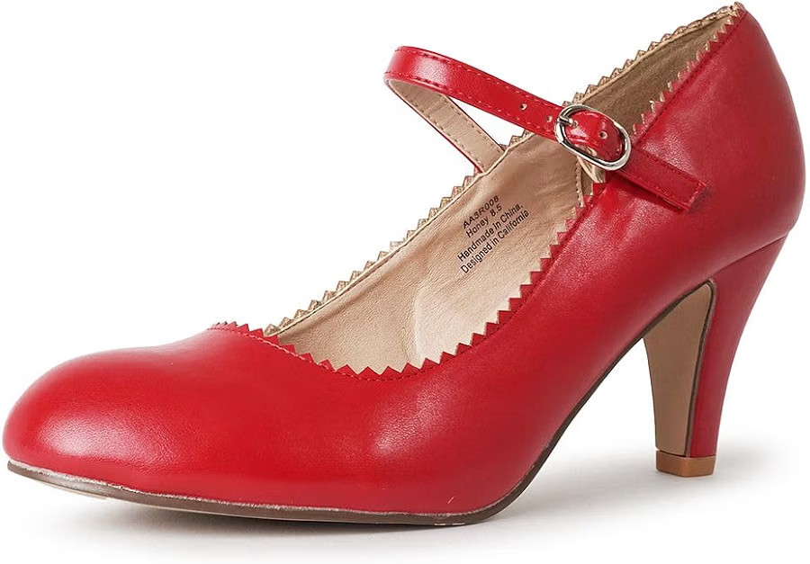 J. Adams Honey Mary Jane Pumps for Women - Kitten Heels | Amazon (US)