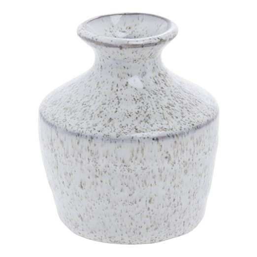 Ceramic Bud Vase Speckled White/Brown - 3Dia x 3 1/2"H | Amazon (US)