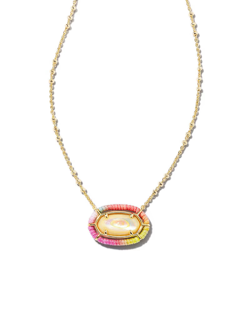 Threaded Elisa Gold Pendant Necklace in Pastel Mix | Kendra Scott | Kendra Scott