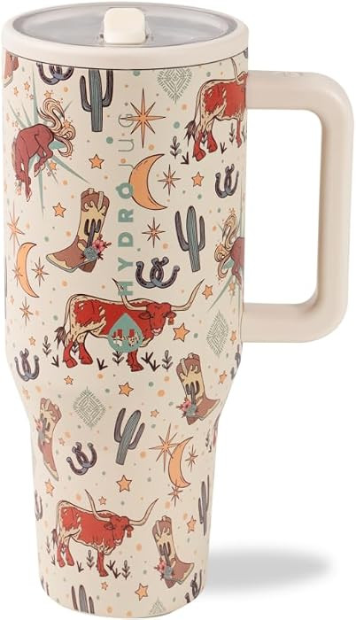 HydroJug Traveler 32oz, Insulated Tumbler with Handle & Straw, Rodeo | Amazon (US)