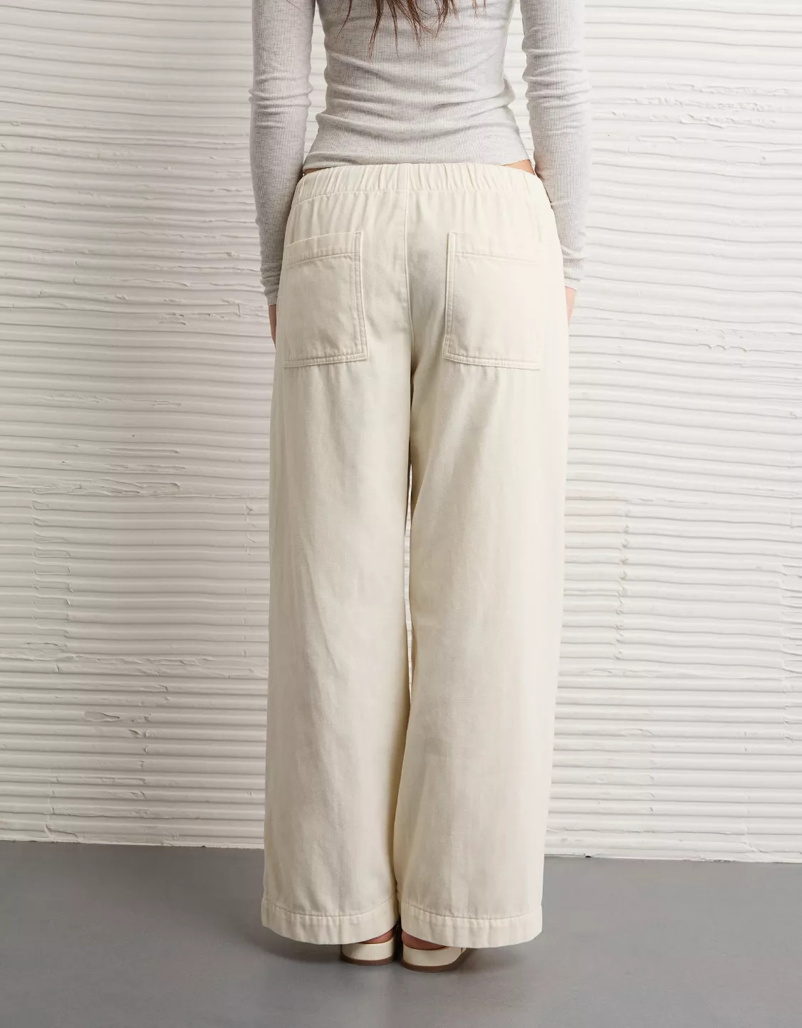 AE Cozy Dreamy Drape Low-Rise Ultra Wide-Leg Jean | American Eagle Outfitters (US & CA)