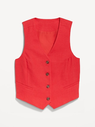 Linen-Blend Vest | Old Navy (US)