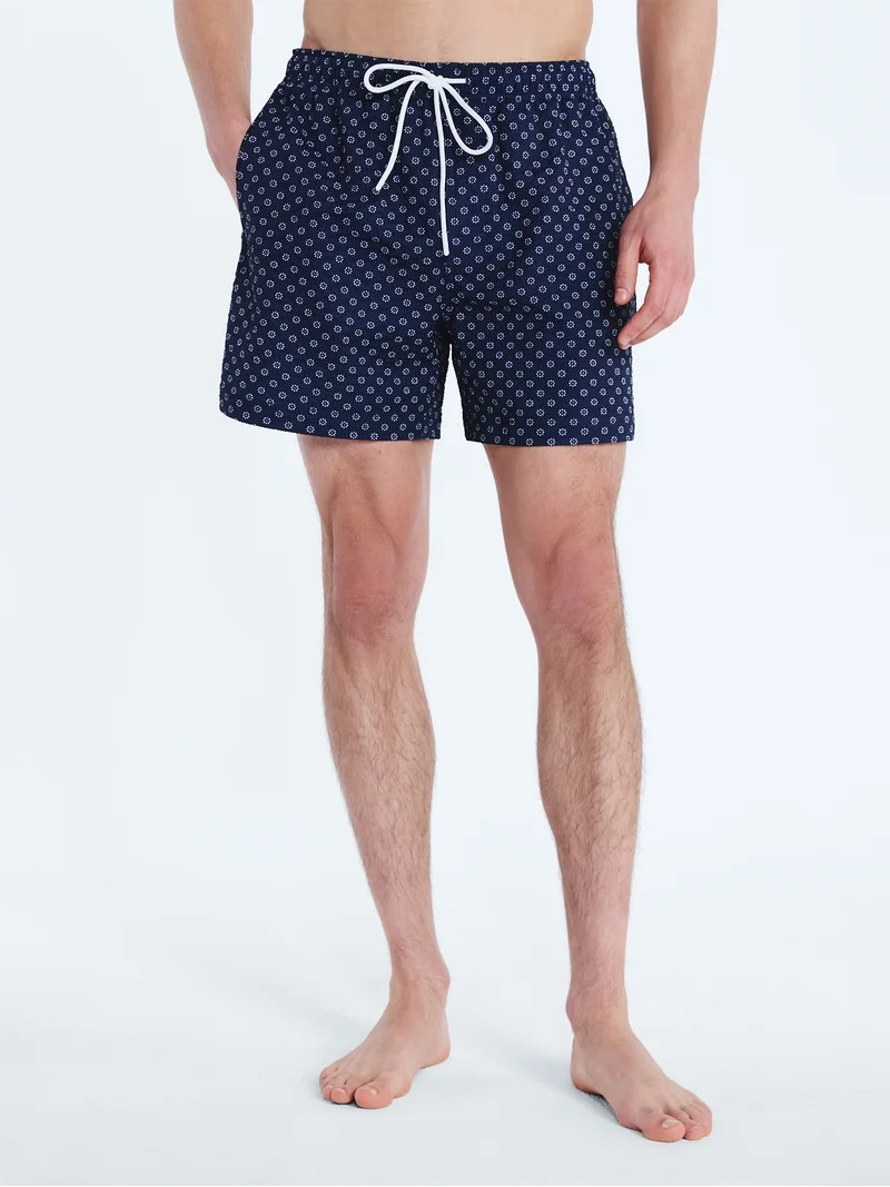 Free Assembly Men's Swim Stretch Seersucker Board Shorts, 5" Inseam, Sizes S-3XL | Walmart (US)