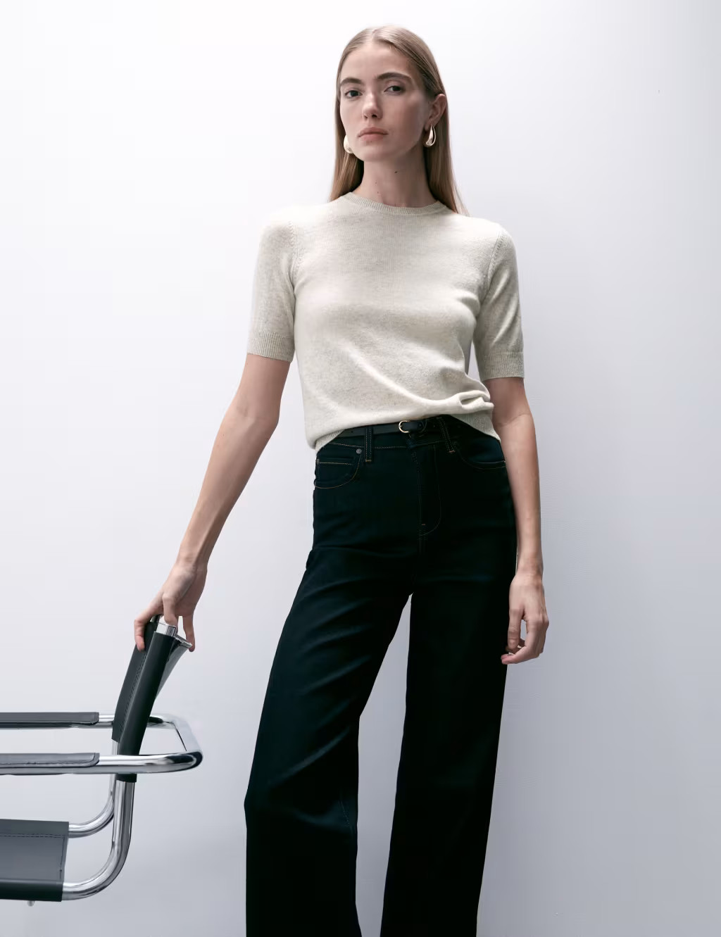 Merino Wool With Cashmere Knitted Top | Marks & Spencer (UK)