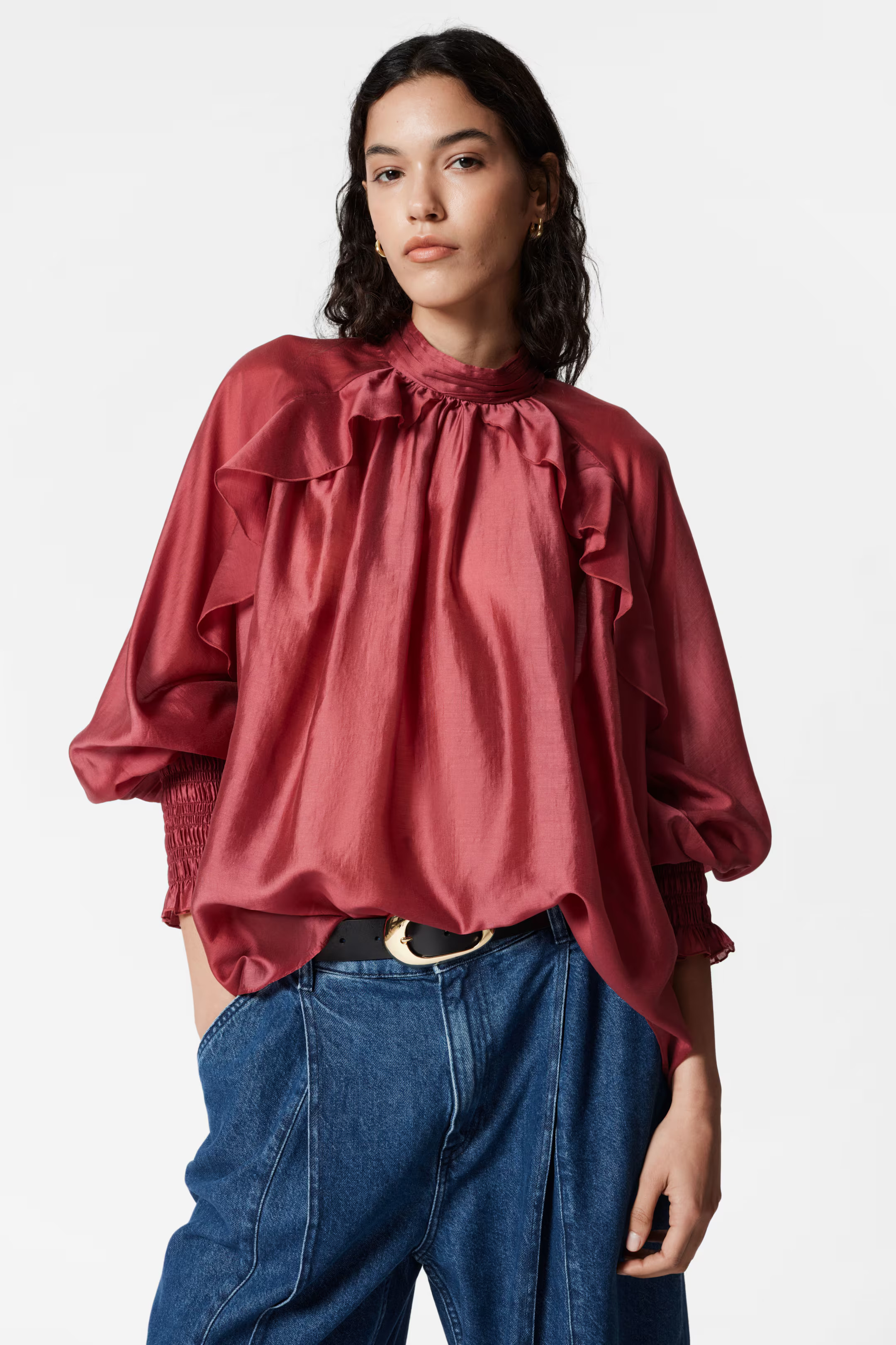 Blouse met ruches | H&M (DE, AT, CH, NL, FI)