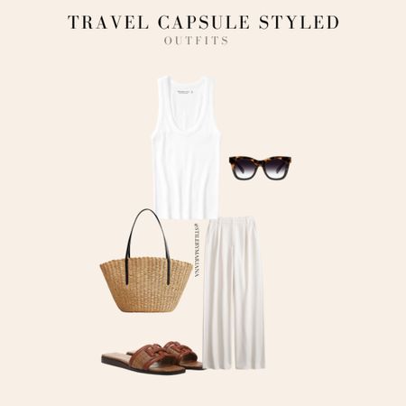 Travel capsule outfit 
Elevated casual look with linen pants
Love this option from Amazon under $33 I sized up one because the reviews say they shrink a bit!

#LTKfindsunder100 #LTKfindsunder50 #LTKstyletip