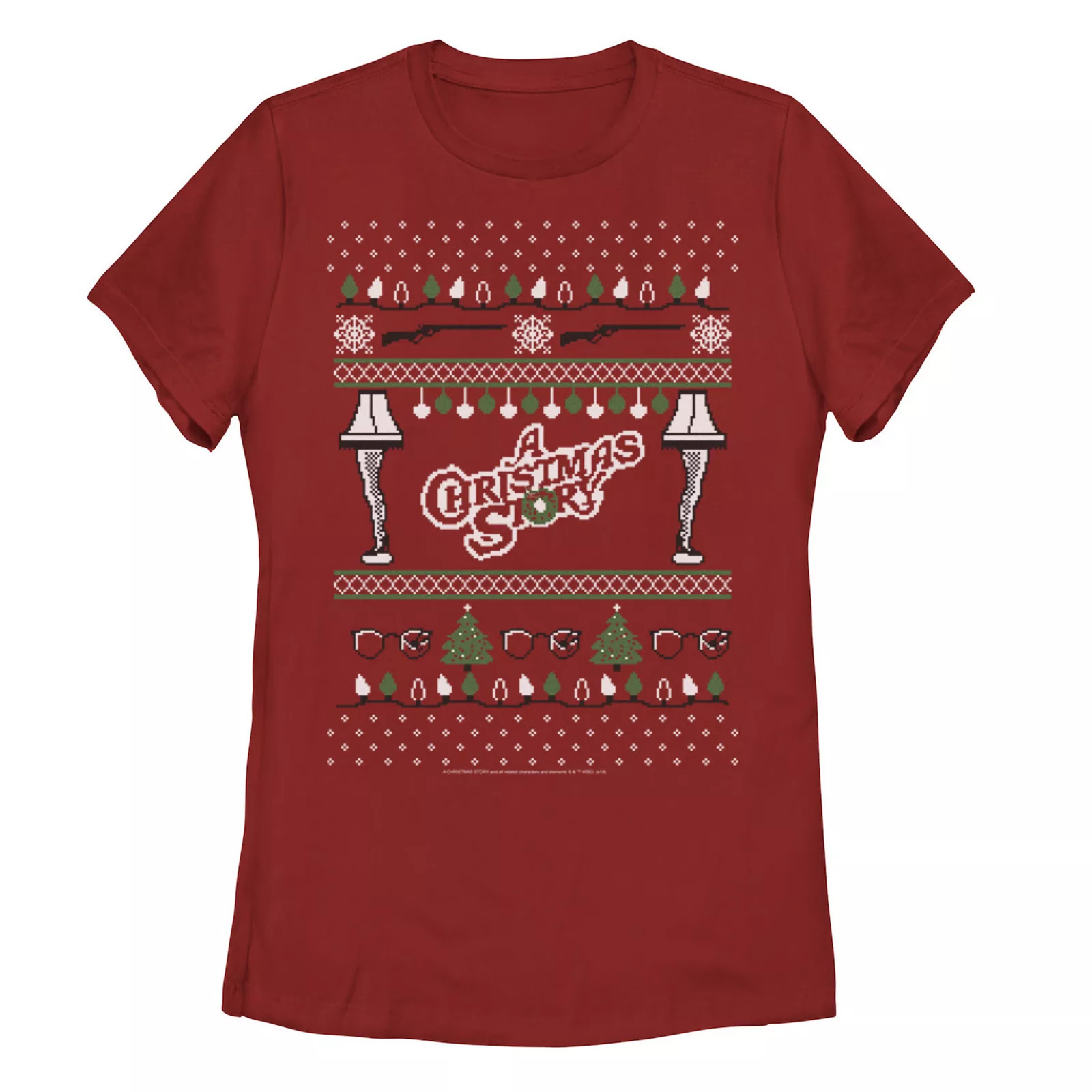 Juniors' A Christmas Story Ugly Christmas Sweater Logo Tee, Girl's, Size: XL, Red | Kohl's