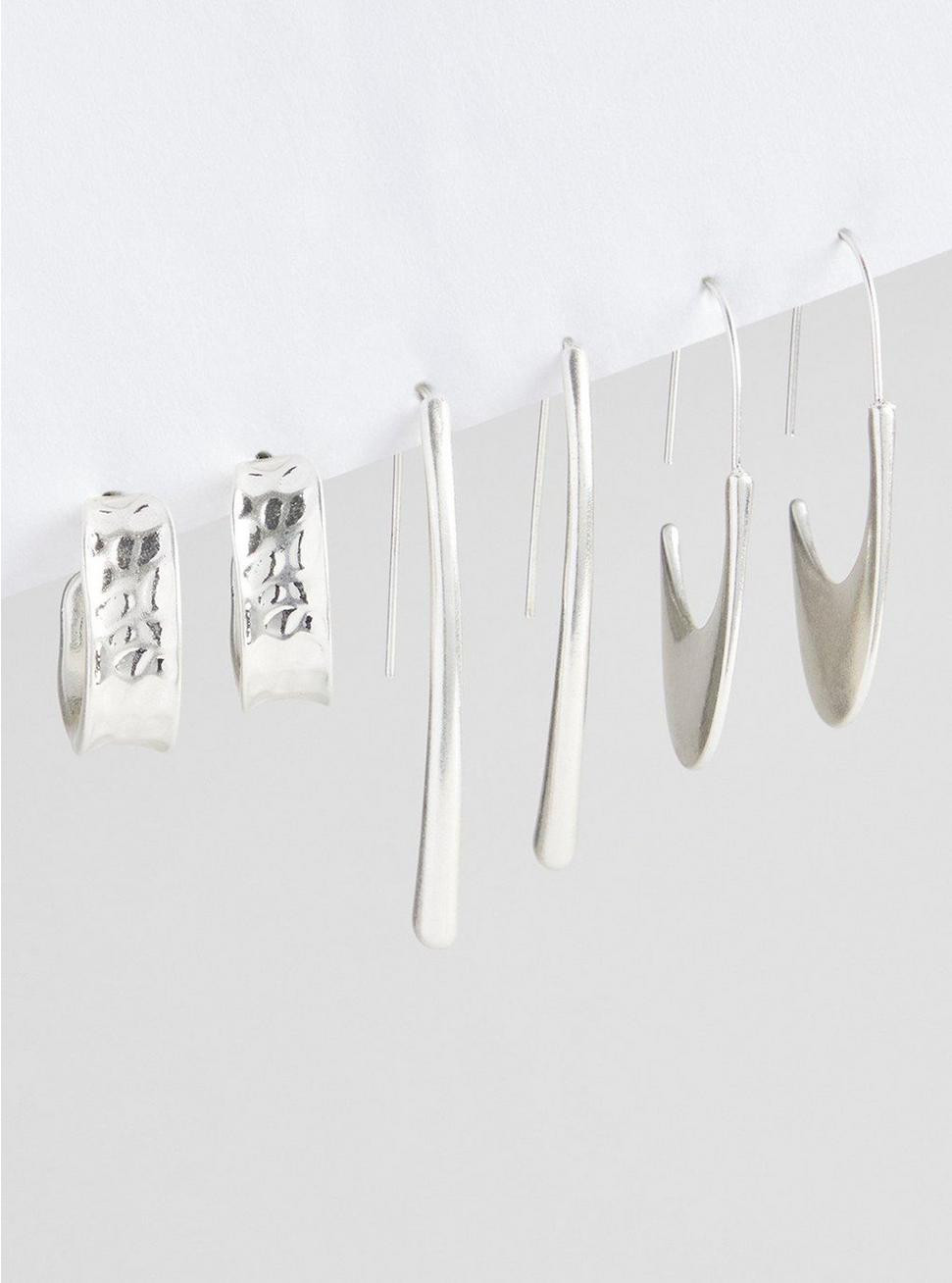 Textured Hoop And Bar Earring Set | Torrid (US & Canada)