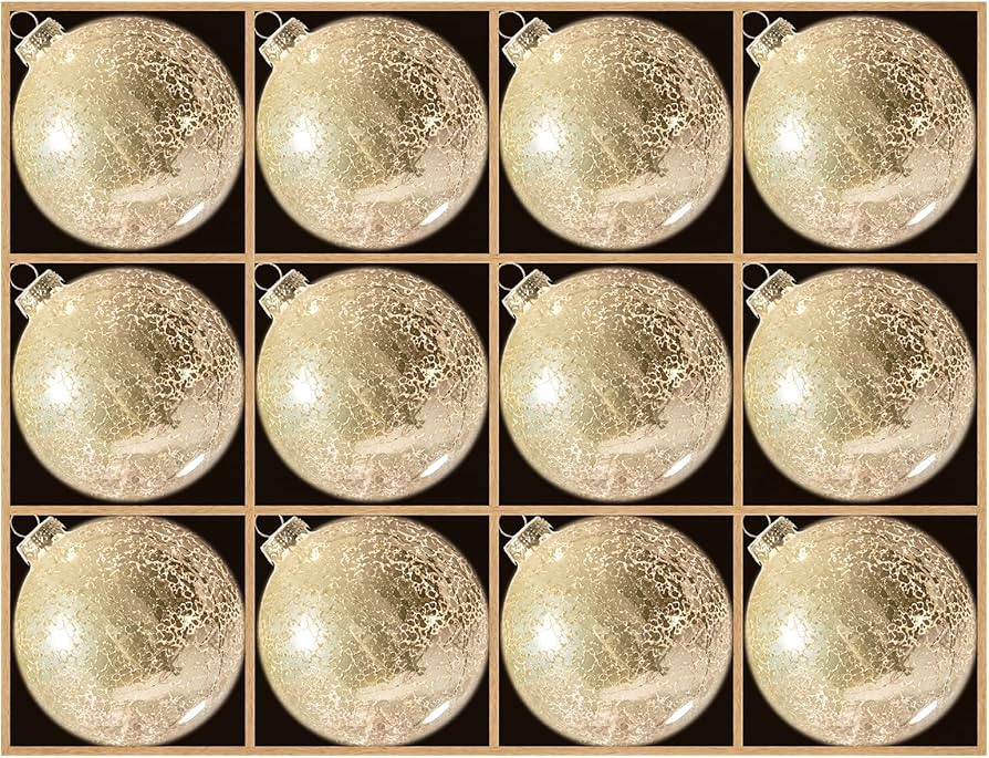 DN DECONATION Christmas Decorations Gold Mercury Glass Ball Ornaments Set of 12, 3.14” Matte Ch... | Amazon (US)