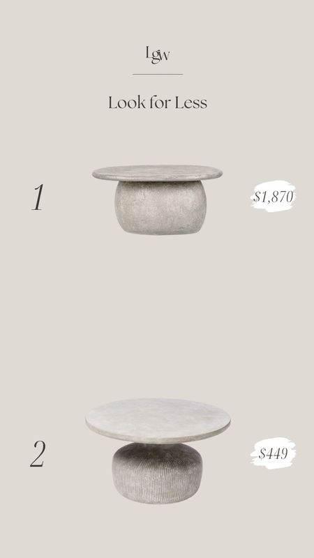 Look for Less — indoor/outdoor concrete coffee table

#LTKSeasonal #LTKhome